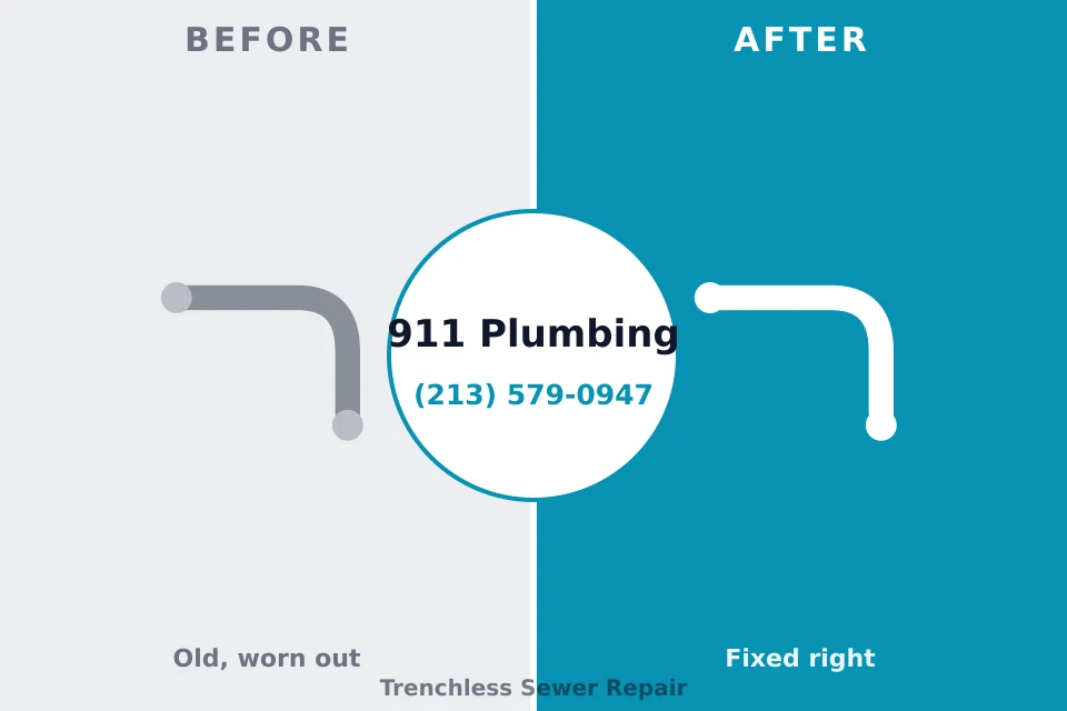 Before and after: plumbing repair Dalworthington Gardens, TX